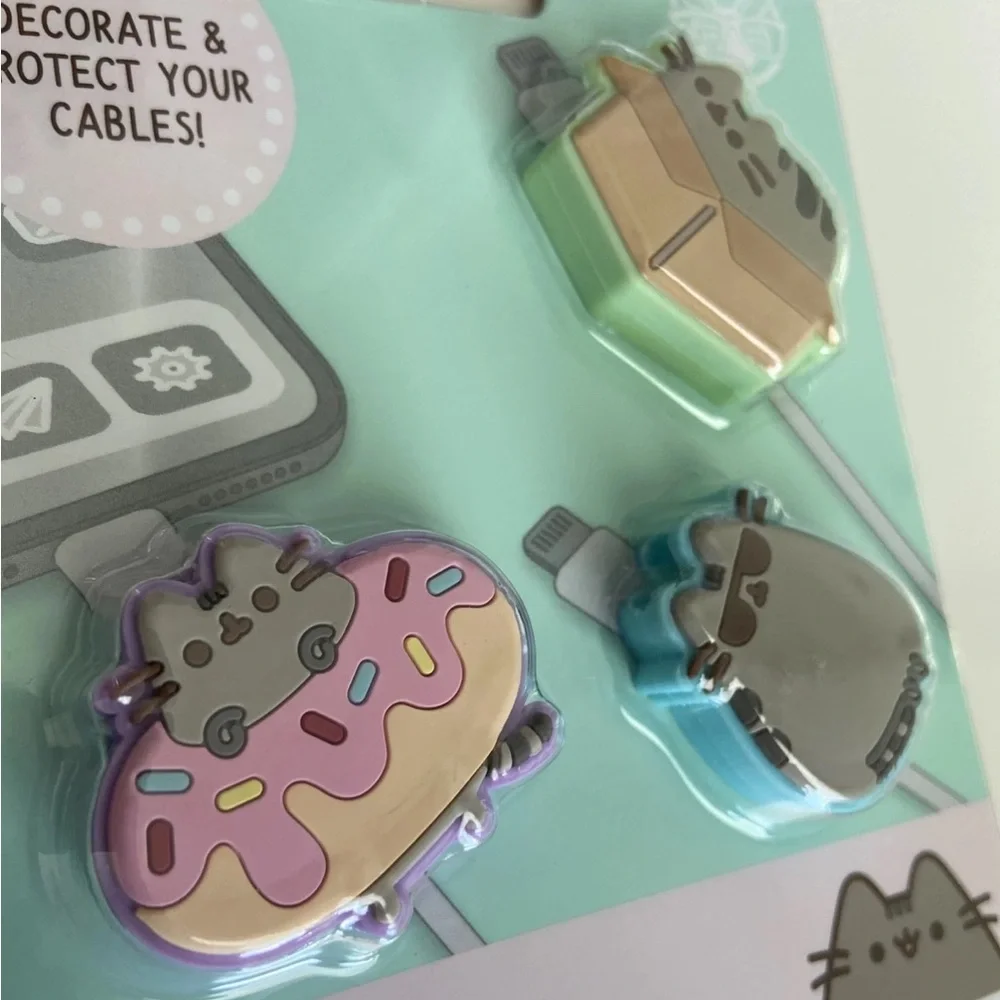 Pusheen the Cat Cable End Protectors NIB New Culturefly Set of 3 2023